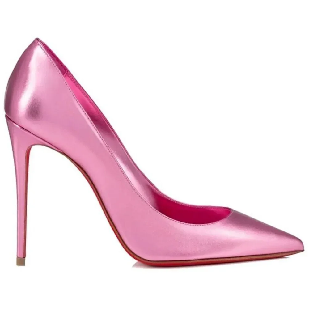 Christian Louboutin So Kate 120 pointed toe Metallic Pink pumps 37.5 - Picture 1 of 11